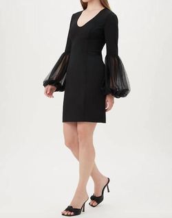 Style 1-2767906335-1901 Trina Turk Black Tie Size 6 Sleeves Cocktail Dress on Queenly