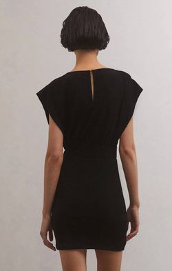 Style 1-2793375577-2998 Z Supply Black Size 8 Shiny Fitted Cocktail Dress on Queenly