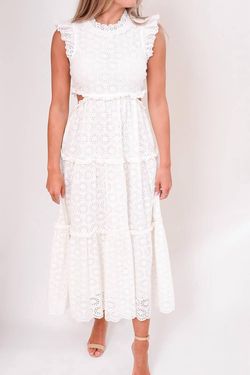 Style 1-2826285713-2901 Cami NYC White Size 8 Tall Height Military Straight Dress on Queenly