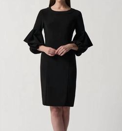 Style 1-3114514449-2168 Joseph Ribkoff Black Size 8 Long Sleeve Free Shipping Cocktail Dress on Queenly