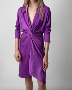 Style 1-3209396279-2696 Zadig & Voltaire Purple Size 12 Sleeves Fitted Cocktail Dress on Queenly