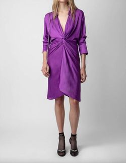 Style 1-3209396279-2696 Zadig & Voltaire Purple Size 12 Fitted Sleeves Long Sleeve Cocktail Dress on Queenly