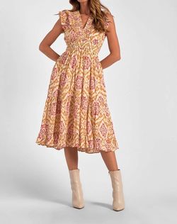 Style 1-3272991964-5230 ELAN Yellow Size 4 Tall Height Cocktail Dress on Queenly