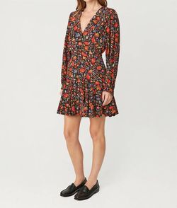 Style 1-3310155060-1498 RHODE Black Size 4 Tall Height Mini Print Cocktail Dress on Queenly