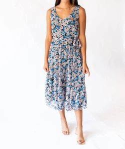 Style 1-3663103790-2901 LUCY PARIS Blue Size 8 Floral Cocktail Dress on Queenly