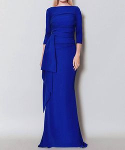 Style 1-3854337439-5481 Talbot Runhof Blue Size 12 Tall Height Floor Length A-line Plus Size Straight Dress on Queenly