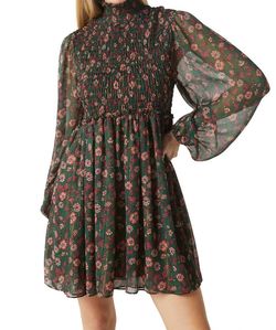 Style 1-4038947836-3236 Misa Los Angeles Green Size 4 Keyhole Sheer Floral Long Sleeve Cocktail Dress on Queenly