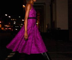 Style 1-4046149161-3655 ERDEM Purple Size 4 Silk Sweetheart Cocktail Dress on Queenly