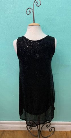Style 1-4281391024-2793 Angela Mara Black Size 12 Summer Free Shipping Sequined Polyester Cocktail Dress on Queenly