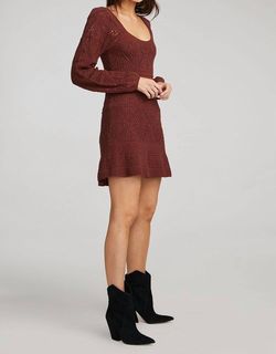 Style 1-466901988-3236 saltwater LUXE Brown Size 4 Sleeves Cocktail Dress on Queenly