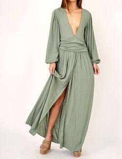 Style 1-568600812-2901 OLIVACEOUS Green Size 8 Floor Length Tall Height Side slit Dress on Queenly
