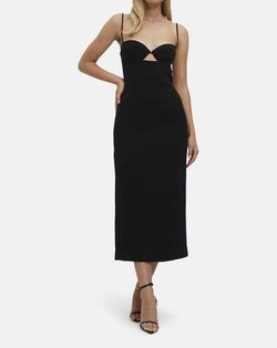 Style 1-748747829-2901 BARDOT Black Size 8 Jersey Free Shipping Keyhole Cocktail Dress on Queenly