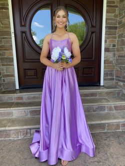 Sherri Hill Purple Size 2 Square Neck Floor Length Ball gown on Queenly