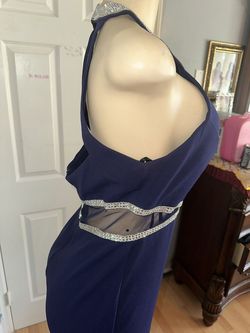 My Michelle Blue Size 0 Tall Height Military Straight Dress on Queenly