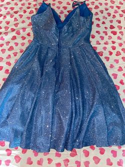 B. Darlin Blue Size 0 Prom Jersey Homecoming Cocktail Dress on Queenly