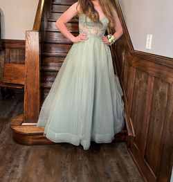Sherri Hill Green Size 8 Free Shipping 70 Off Prom Floor Length Ball gown on Queenly