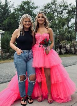 Sherri Hill Pink Size 00 Prom Quinceanera Floor Length Train Dress on Queenly
