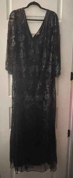 Style Beaded Gown Romans Black Tie Size 32 Straight Dress on Queenly