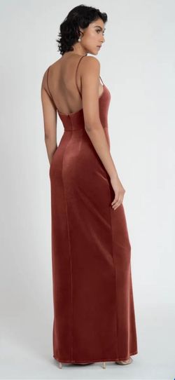 Style 22231 Jenny Yoo Multicolor Size 4 Velvet Straight Dress on Queenly