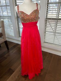 La Femme Pink Size 00 Pageant Floor Length A-line Dress on Queenly