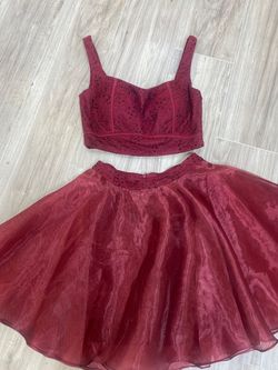 Style 1113 Marys Red Size 8 Mini Homecoming Nightclub Square Neck Cocktail Dress on Queenly