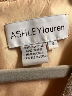 Ashley Lauren Silver Size 0 70 Off Pattern Metallic Cocktail Dress on Queenly