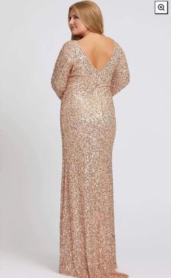 Mac Duggal Gold Size 16 50 Off Jersey Tall Height Sequined A-line Dress on Queenly