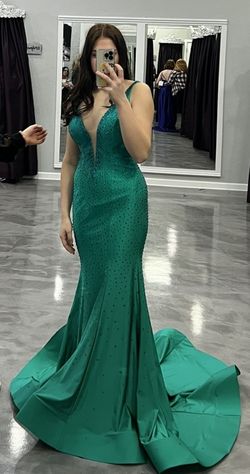 Johnathon Kayne Green Size 4 50 Off Floor Length Mermaid Dress on Queenly