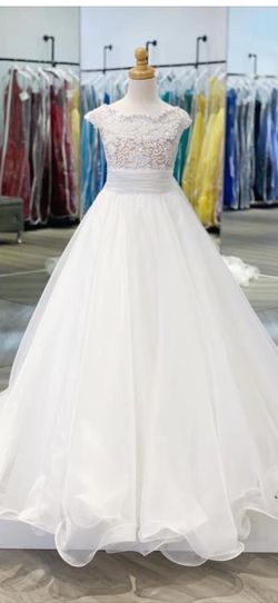 Sherri Hill White Size 8 Cotillion Jersey Sheer Ball gown on Queenly