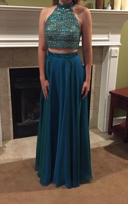 Sherri Hill Blue Size 2 50 Off Black Tie Military Floor Length Straight Dress on Queenly