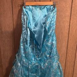 Cir Blue Size 6 Jersey Floor Length 50 Off Ball gown on Queenly