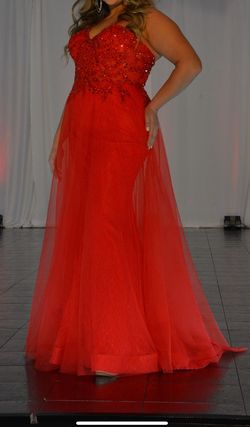 Ellie Wilde Red Size 10 Pageant 50 Off Straight Dress on Queenly