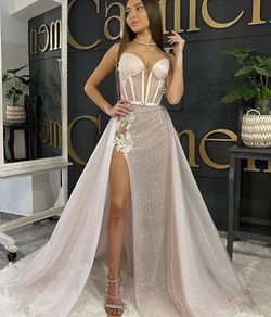 Nude Size 8 Side slit Dress on Queenly