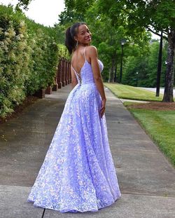 Sherri Hill Purple Size 6 Floor Length Medium Height Prom Train Dress on Queenly