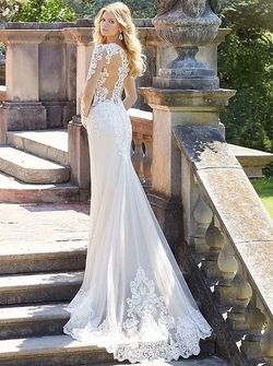 MoriLee White Size 12 Wedding Floor Length Mermaid Dress on Queenly