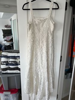 Alexa Admor White Size 8 Prom Floor Length Mermaid Dress on Queenly