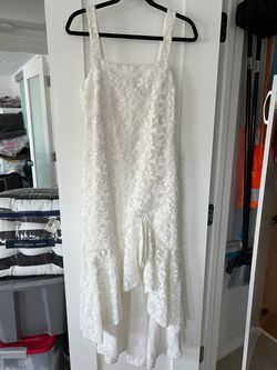 Alexa Admor White Size 8 Prom Floor Length Mermaid Dress on Queenly
