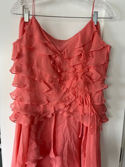 Cache Light Pink Size 4 Floor Length Spaghetti Strap A-line Dress on Queenly