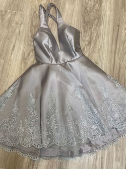 Style 3771 Alyce Paris Silver Size 6 3771 50 Off Flare Cocktail Dress on Queenly