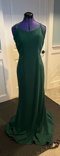 Abby Paris Green Size 12 Plus Size Swoop Military A-line Dress on Queenly