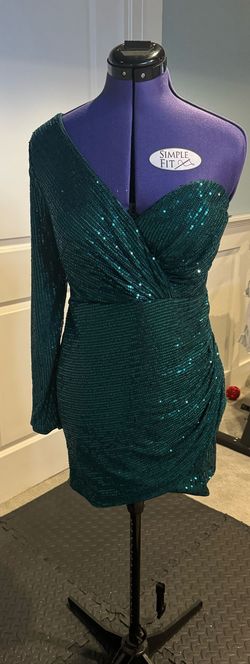 Shein Green Size 12 Mini Plus Size Cocktail Dress on Queenly