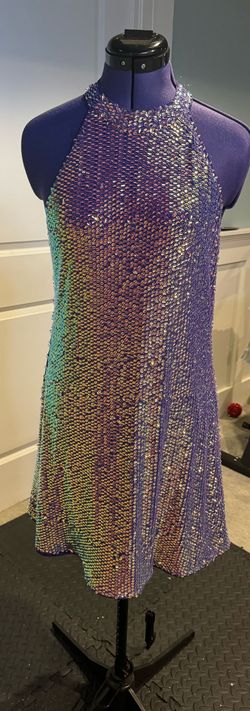 Shein Purple Size 12 Mini Sequined Cocktail Dress on Queenly