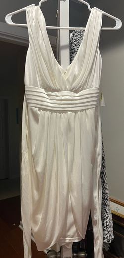 B. Darlin White Size 4 Jersey Bridal Shower Cocktail Dress on Queenly