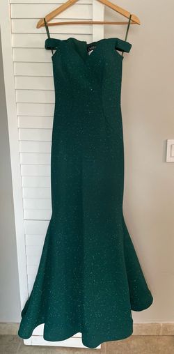 Jovani Green Size 2 Floor Length Jersey Prom Mermaid Dress on Queenly
