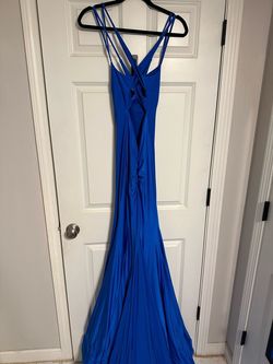 Alyce Paris Blue Size 2 Floor Length Tall Height Mermaid Dress on Queenly