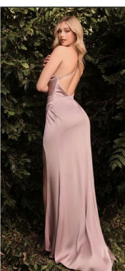 Cinderella Divine Pink Size 6 50 Off Floor Length Side slit Dress on Queenly