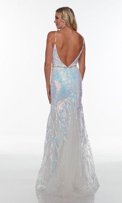 Style 61090 Alyce Paris White Size 00 61090 Floor Length Belt Mermaid Dress on Queenly