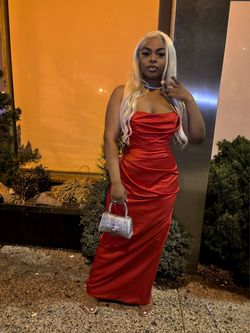 House of CB Red Size 12 Jersey Plus Size Side slit Dress on Queenly
