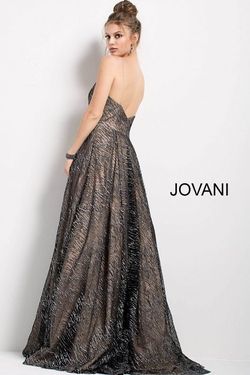 Style 52170 Jovani Silver Size 4 V Neck Strapless 52170 Spaghetti Strap A-line Dress on Queenly