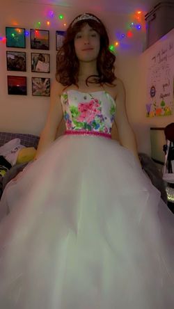 MoriLee White Size 4 Tall Height 50 Off Ball gown on Queenly